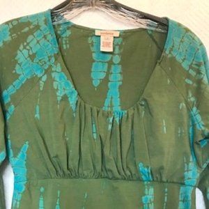 SUNDANCE CATALOGUE Boho Tie-Dyed Empire Tunic - S